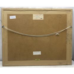 Colin R Britton (British 1947-): 'Scarborough Castle', watercolour signed, titled on Mall Galleries label verso 34cm x 50cm