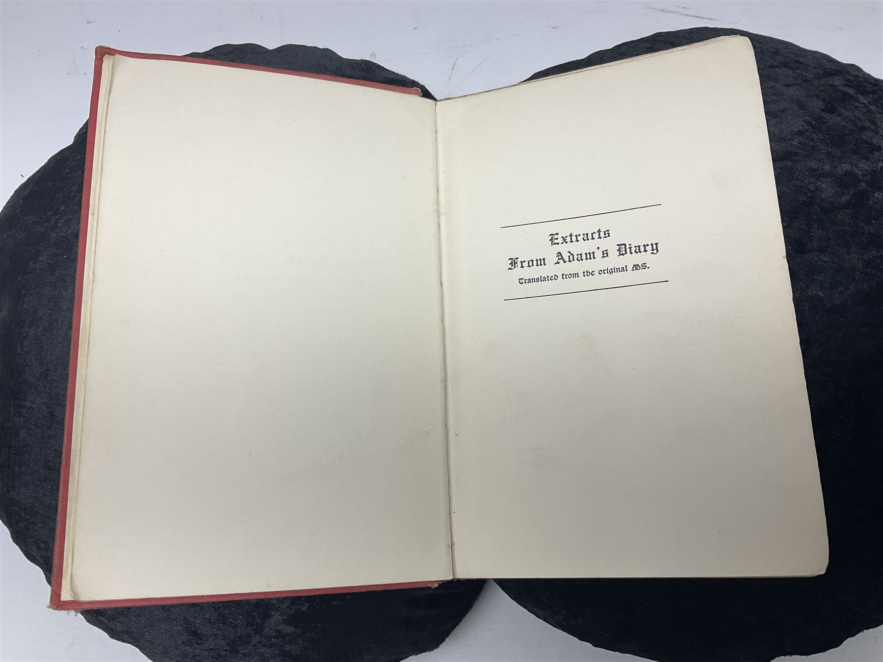 Mark Twain; Extracts from Adam's Diary, Harper & Brothers 1904 