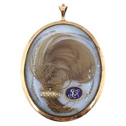 John Gatecliff  (1771-1831) of Hull - Ship's Captain and latterly Commodore of the Humber Pilots - a fine portrait miniature 7cm x 5.5cm on ivory of the gentleman aged 44, with reverse glazed lock of hair monogrammed 'JG' in seed pearls, Together with a fascinating unpublished autobiographical account of his life including his time as a French Prisoner of War from 1806 to 1814. Gatecliff was born in Cooks Row Scarborough the son of a Ship Master and Owner moving to Hull in about 1775. The typed journal extends to 107 pages with an additional hand written resume  