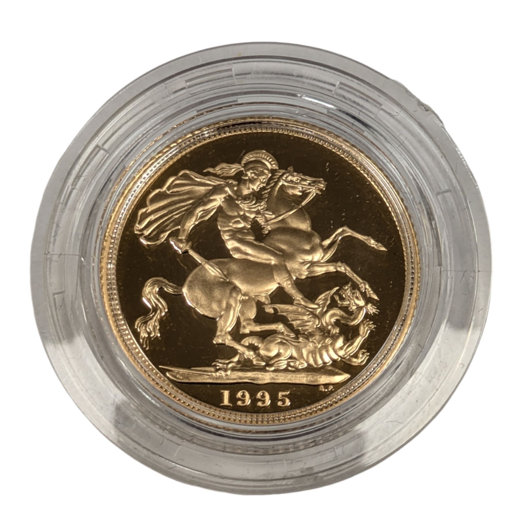 Queen Elizabeth II 1995 gold proof full sovereign coin, cased with certificate