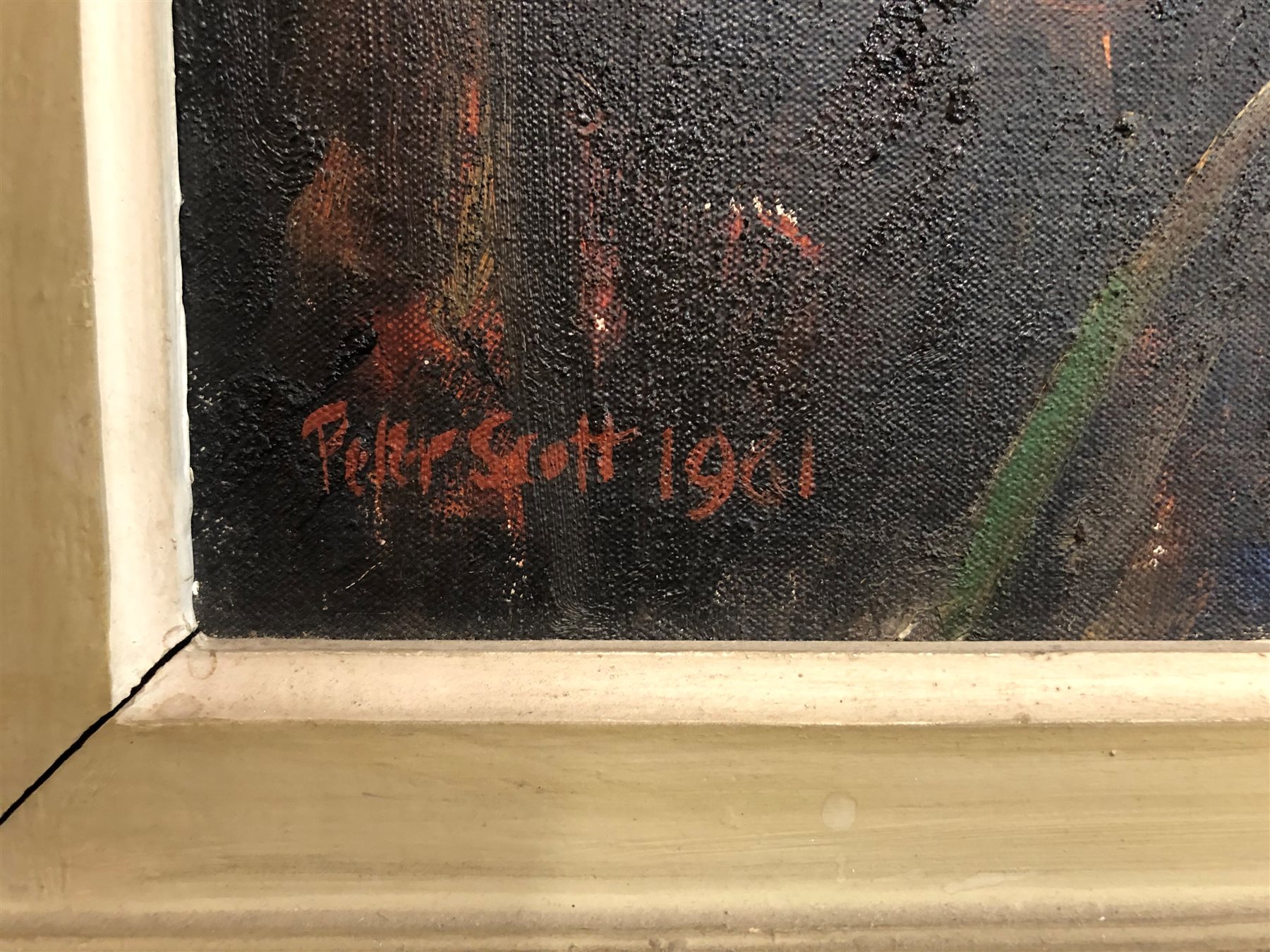 Sir Peter Markham Scott (British 1909-1989): Mallards Rising from Reeds at Sunrise, oil on canvas signed and dated 1961, 59cm x 49cm
Provenance: with Arthur Ackermann and Son Ltd, Old Bond St. London, label verso  

