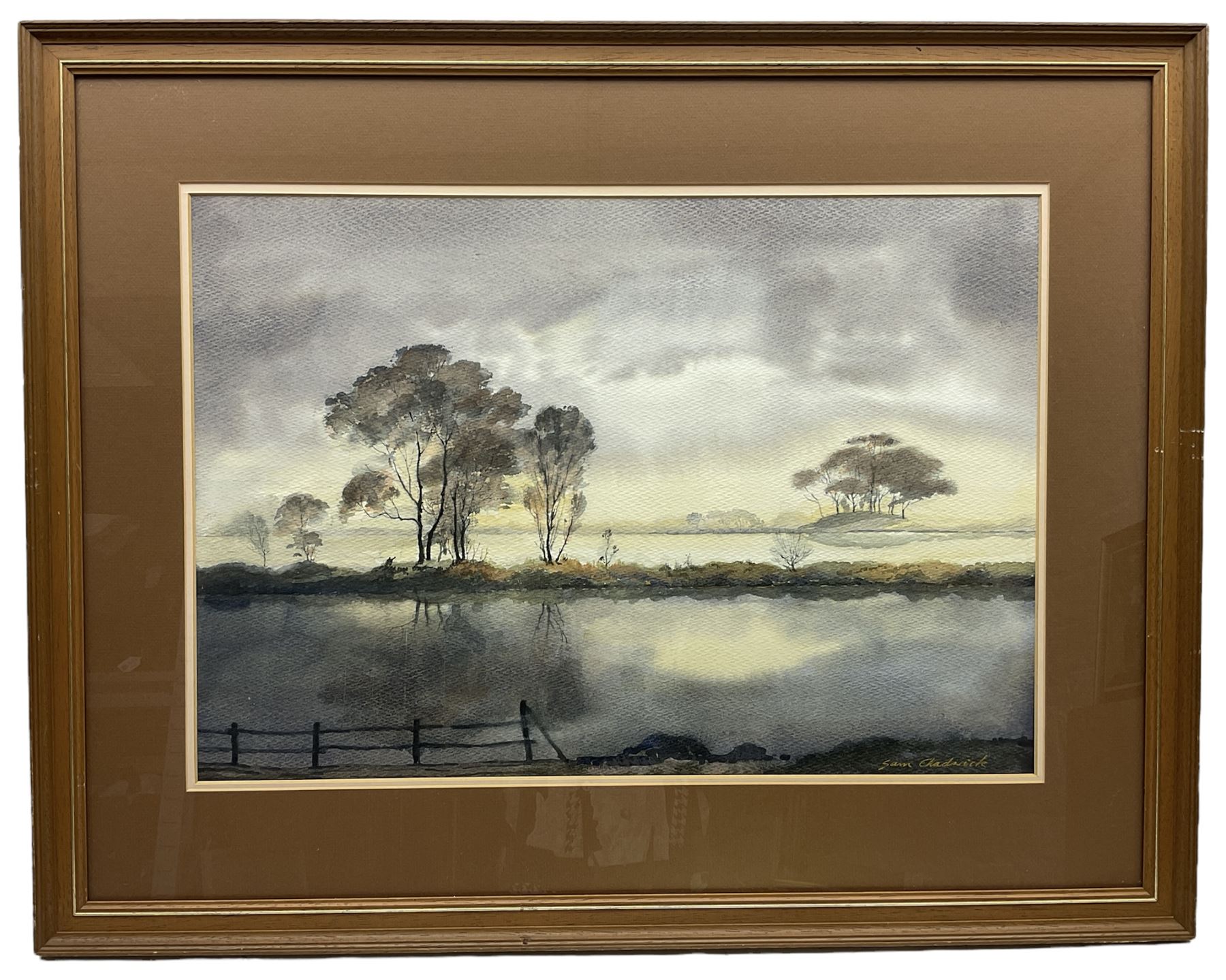 Sam Chadwick (British 1902-1992): 'Appletreewick Yorkshire Dales' and Lake Landscape, near pair watercolours max 41cm x 60cm (2)