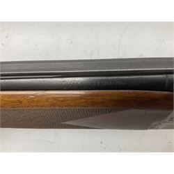 Winchester Japan 5500 12-bore by two-and-three quarters over-and-under double barrel boxlock ejector sporting gun, with 71cm barrels, ventilated rib and barrels, the walnut stock with chequered pistol grip and fore-end, single selective trigger and top safety, serial no.K542927E, L115cm overall; in gun sling SHOTGUN CERTIFICATE REQUIRED