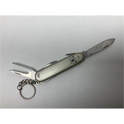 Fifteen folding/pocket knives including Swiss Army type knives with various number of blades, British army jack knife by J.H. Thompson Sheffield dated 1955 with broad arrow, promotional etc (15)