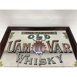 The Famous Old Uam Var Whisky advertising mirror, H62cm, W90cm