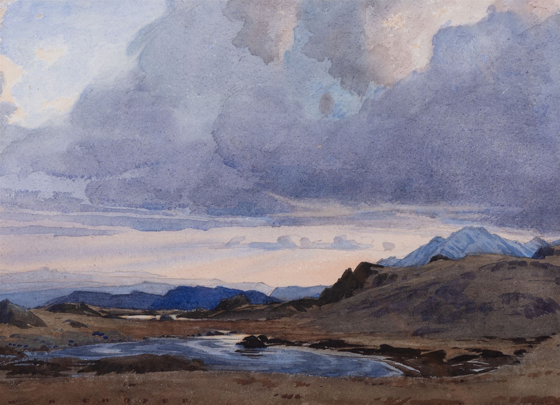 William Heaton Cooper RI (British 1903-1995): A Lakeland Tarn, possibly the Isle of Skye, watercolour signed 28cm x 38cm