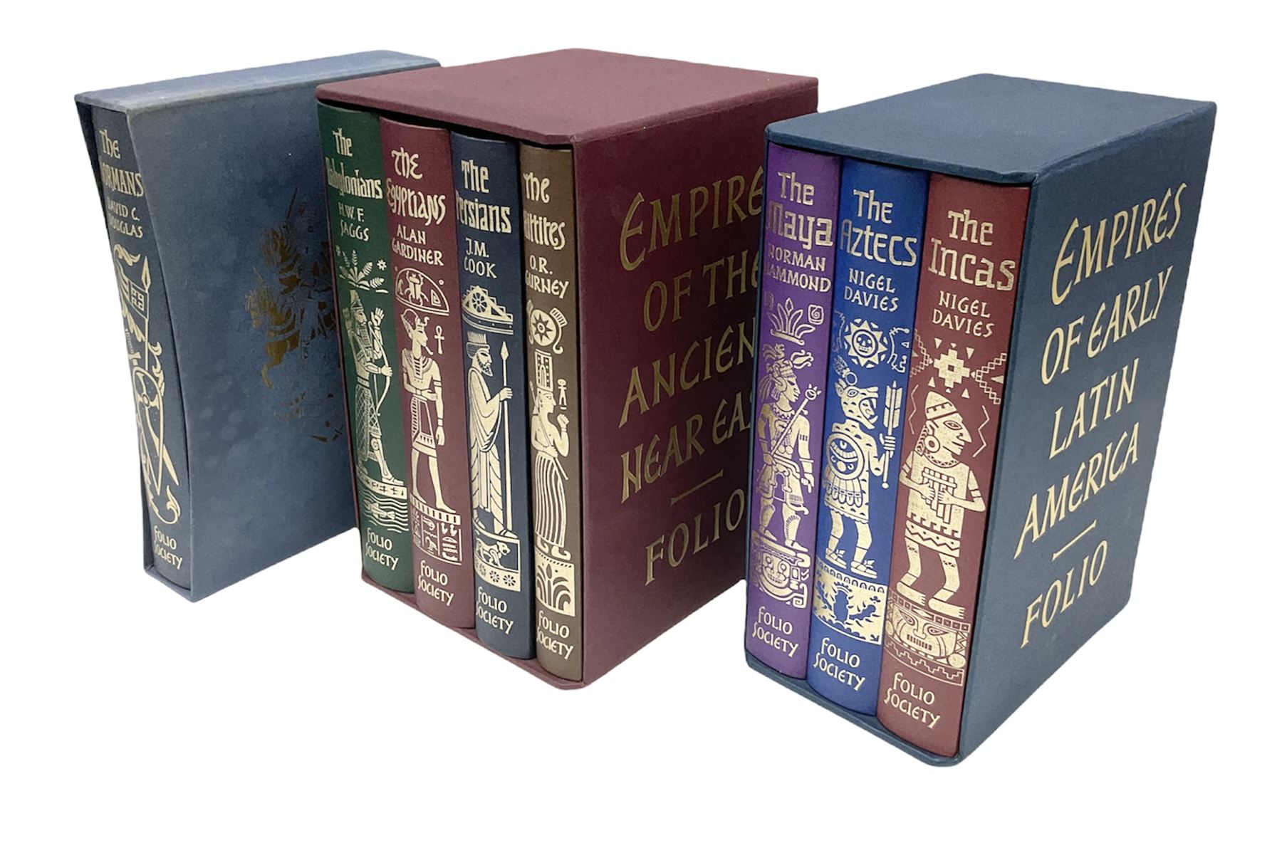 Folio Society books comprising, Empires of the Ancient Near East; four book set, Empires of Early Latin America; three book set, The Norman's by David C. Douglas