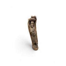 African hardwood figure, carved from a tree trunk, H80cm