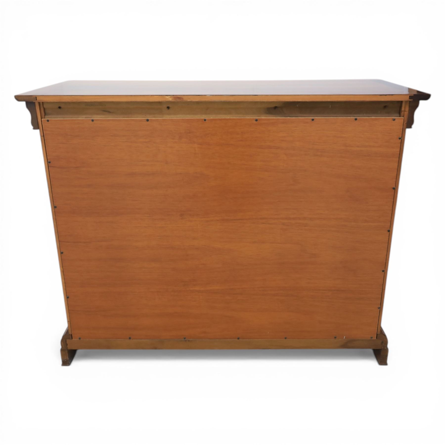 Willis & Gambier - French cherry wood chest fitted with three drawers, on bracket feet