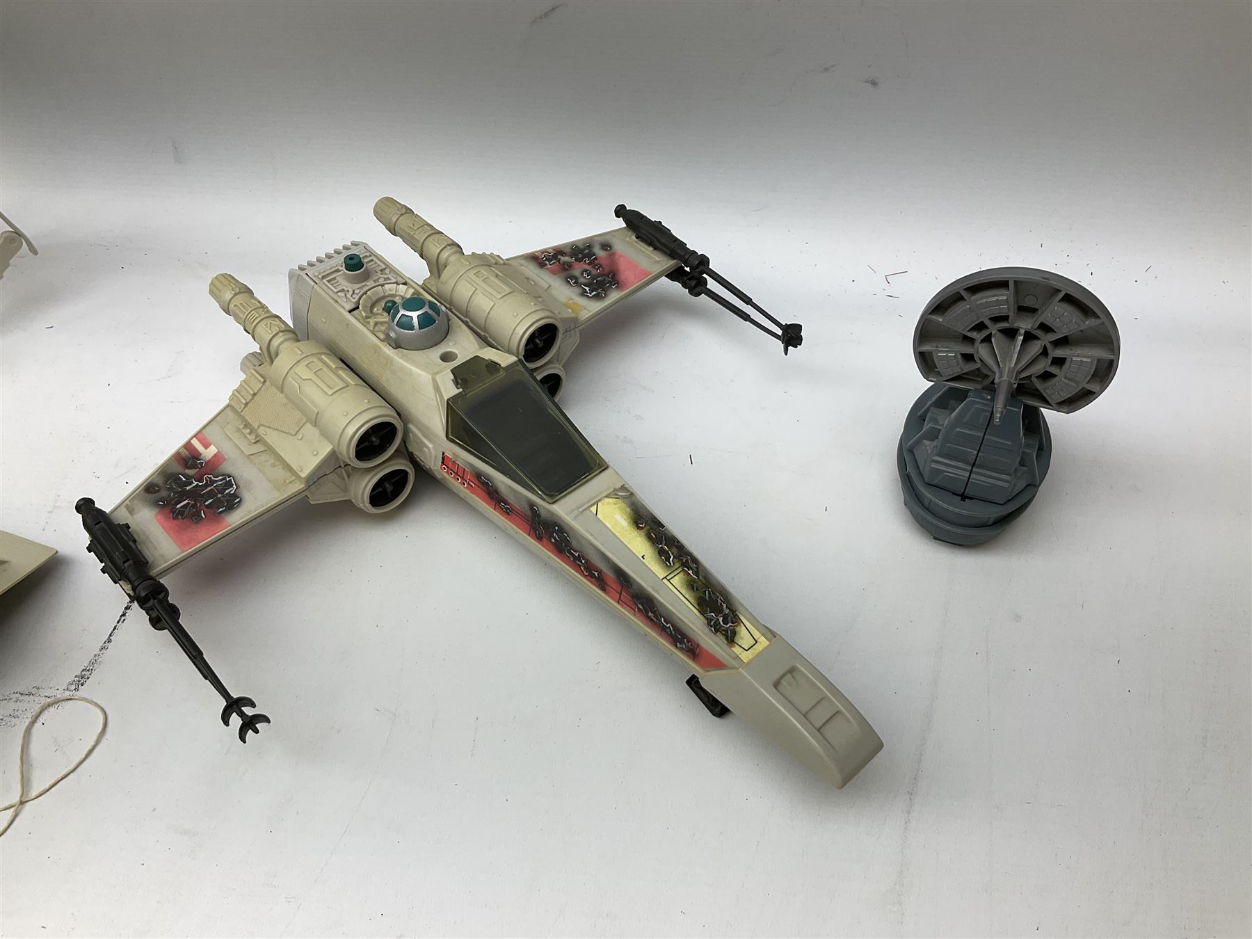 Star Wars - thirteen early 1980s vehicles/equipment including X-Wing Fighter; Snowspeeder; Slave 1 (Boba Fett's Spaceship); Scout Walker C7; Mobile Laser Cannon; Tripod Laser Cannon; Speeder Bike; Radar laser Cannon; two Vehicle Maintenance Energisers etc; all unboxed (13)