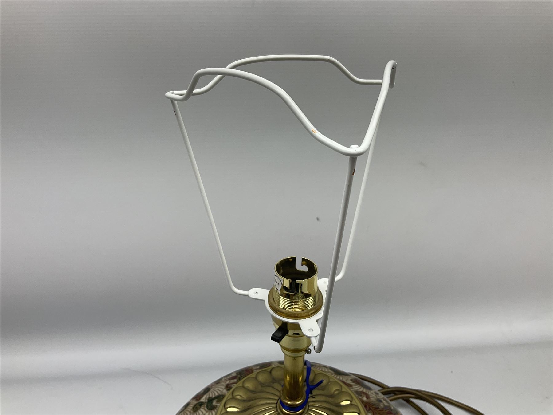 Rochamp Kashmir Kutani table lamp, with cream shade, excluding shade H32cm