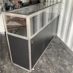 Large display cabinet with glas pull out display drawer, lower storage compartments  - THIS LOT IS TO BE COLLECTED BY APPOINTMENT FROM DUGGLEBY STORAGE, GREAT HILL, EASTFIELD, SCARBOROUGH, YO11 3TX