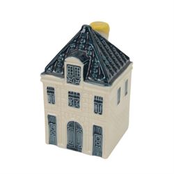 Eighteen KLM Miniatures, each blue Delft house form miniature produced exclusively for KLM Airlines by Bols Amsterdam, most with contents  