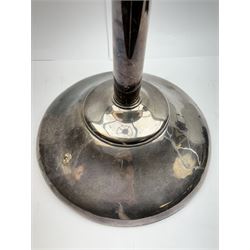 Plated metal wine cooler stand with weighted base H72cm