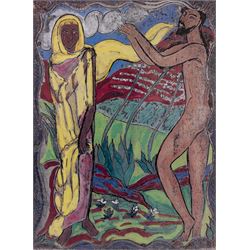 Edward Harris Wolfe (South African 1897-1982): 'Song of Songs', set of twelve limited edition lithographs on silvered paper each signed and numbered 228/250 in pencil, 36cm x 26cm, in matching frames (12)