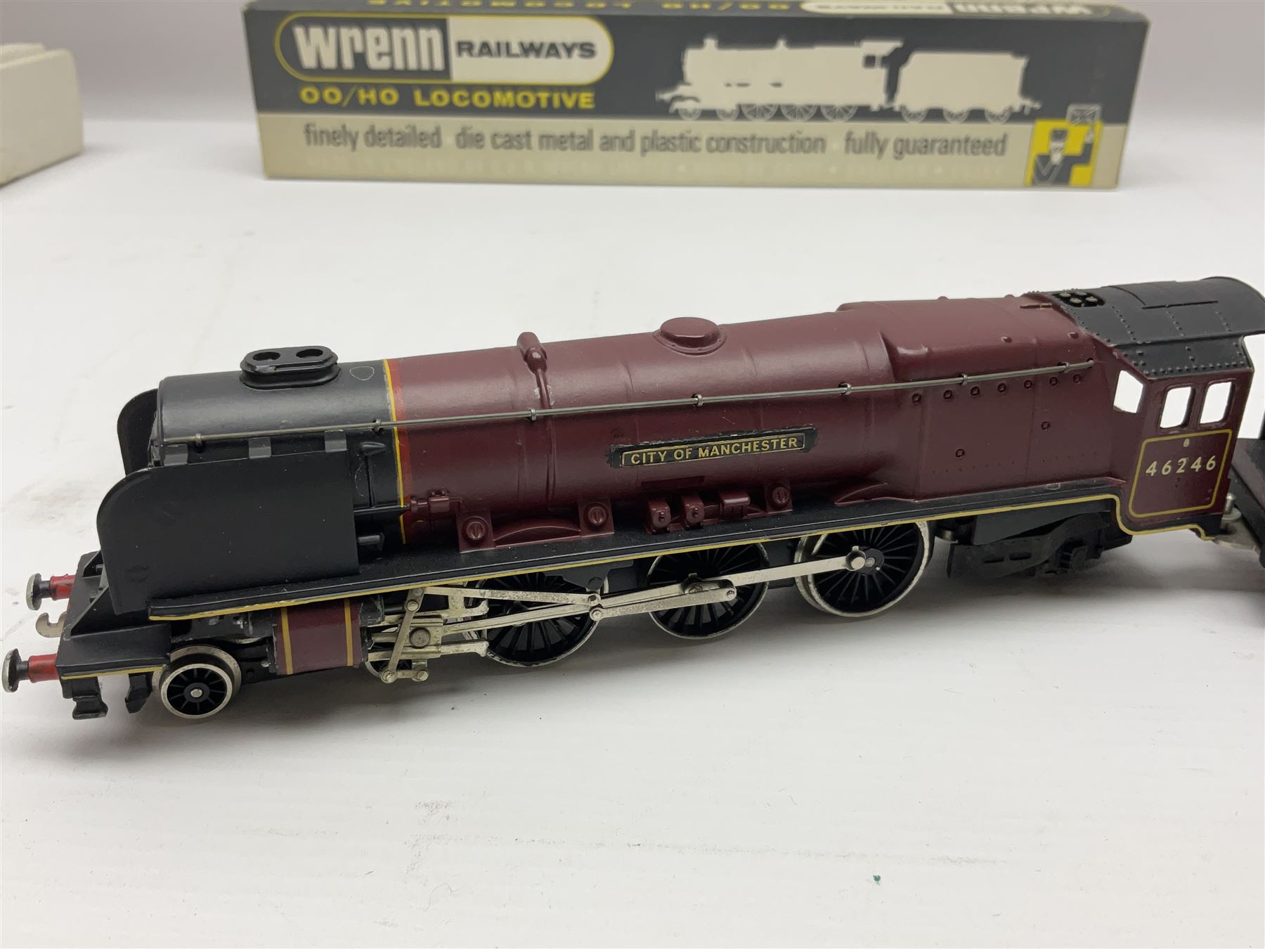 Wrenn '00' gauge - Princess Coronation (Duchess) Class 4-6-2 locomotive 'City of London' No.46245; boxed with tender and manual; and another similar bearing the nameplate 'City of Manchester' No.46246; in City of Birmingham box; both in BR Maroon (2)