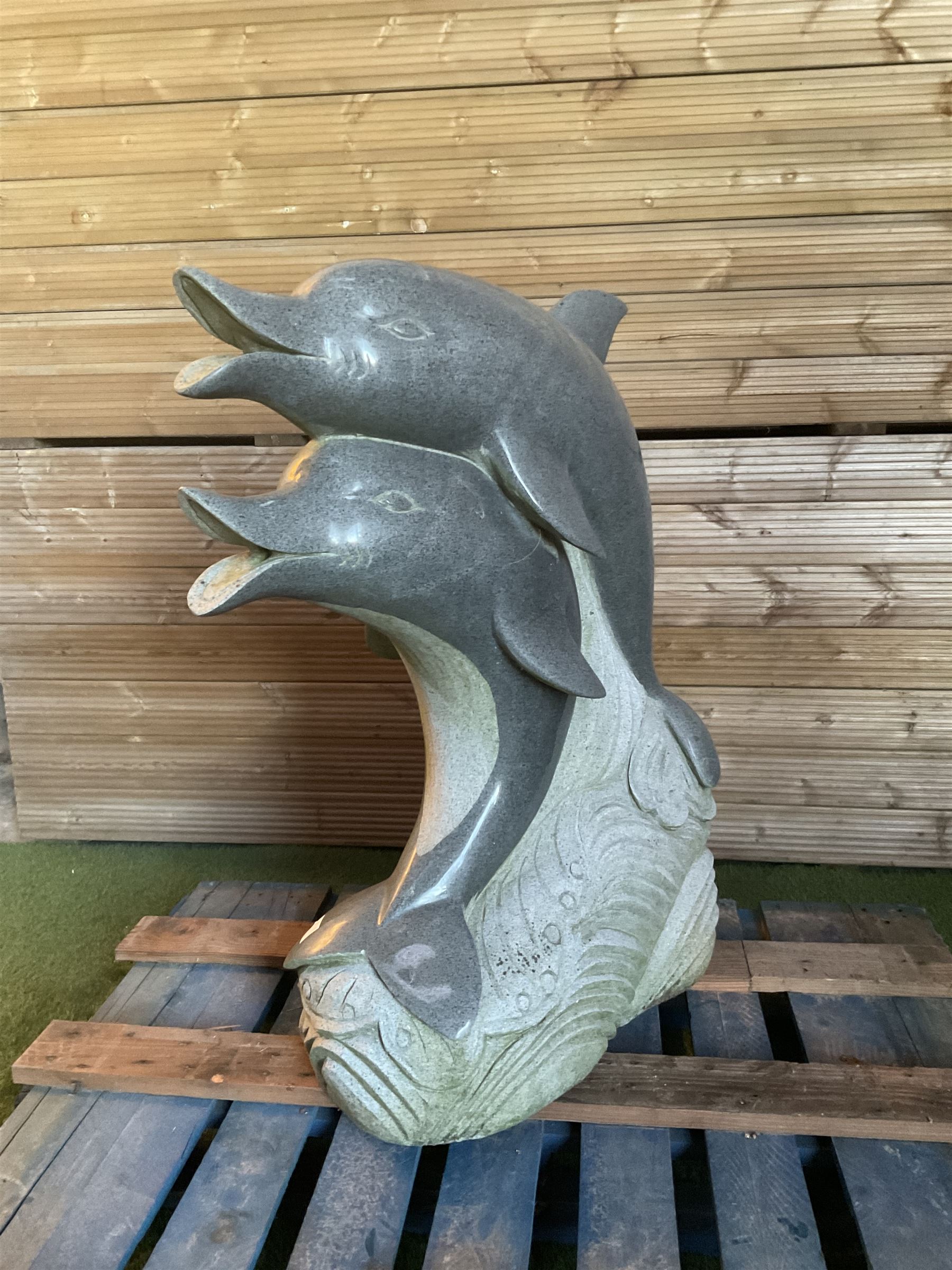 Large Granite dolphin sculpture  - THIS LOT IS TO BE COLLECTED BY APPOINTMENT FROM DUGGLEBY STORAGE, GREAT HILL, EASTFIELD, SCARBOROUGH, YO11 3TX