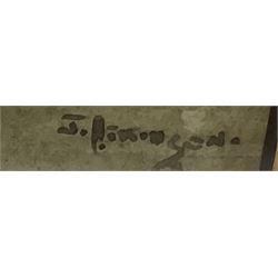 John Atkinson (Staithes Group 1863-1924): Working Horses and Girls in the Field, watercolour signed 28cm x 36cm