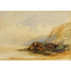  Views of Scarborough Castle Headland, pair of watercolour attributed Henry Barlow Carter (British 1804-1868) one signed with initials and dated 1830, 13cm x 18cm (2)   