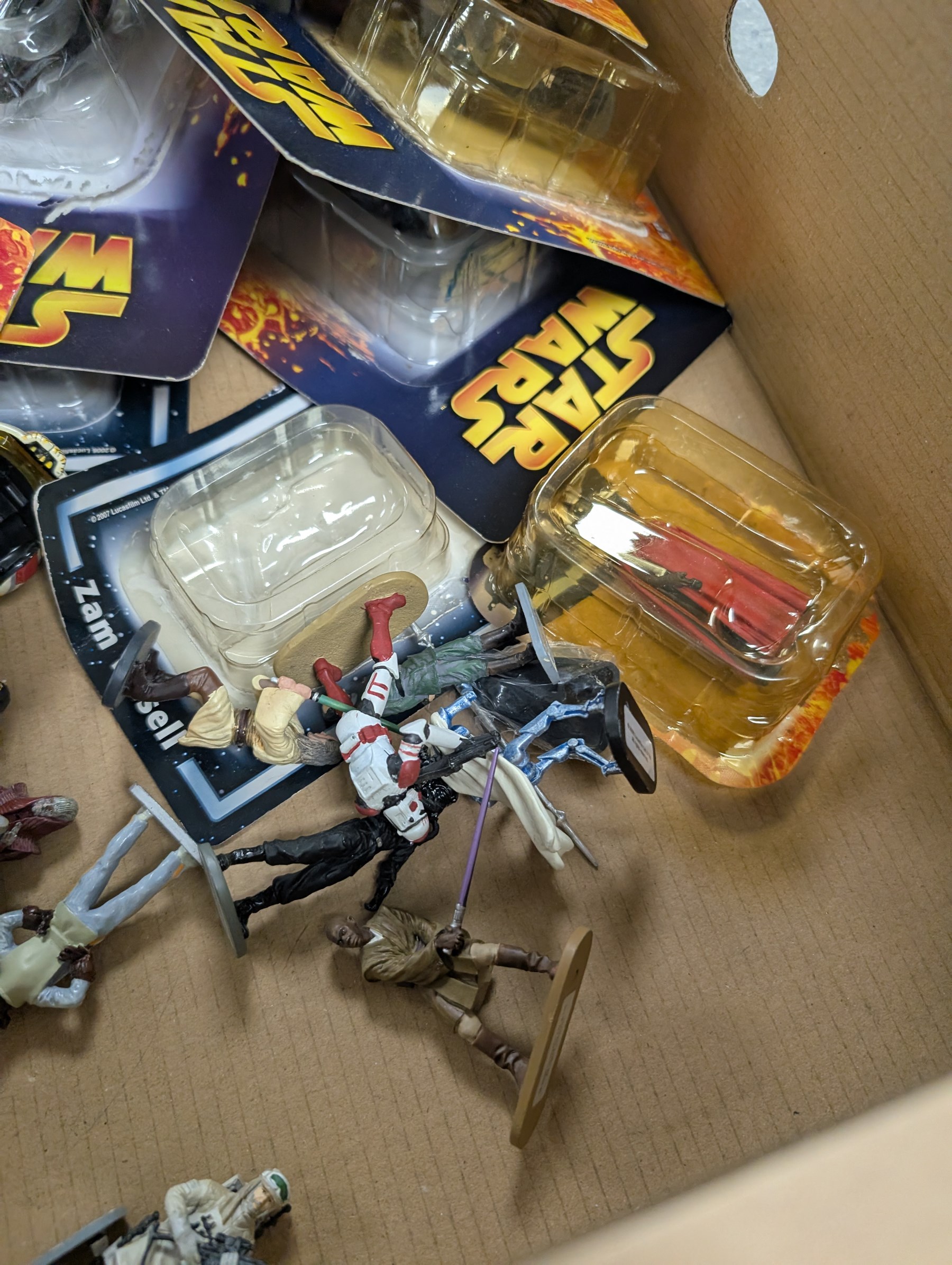 Collection of DeAgostini Star Wars figures, including two limited edition Darth Vader figures, diecast vehicles and figures and miniature helmets
