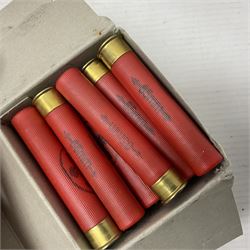 SHOTGUN CERTIFICATE REQUIRED - AMMUNITION - one-hundred and seventy-six 12-bore shotgun cartridges, boxed and in a leather cartridge belt with pouch; together with ninety-five .410 cartridges (seventy-nine 65mm and sixteen 50mm) in boxes