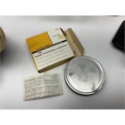 Arriflex 16SB camera body, serial no. 1784, with ' Carl Zeiss Distagon 1:2 f=8mm' lens, serial number 3860224, 'Carl Zeiss Jean Tessar 2/16' lens, serial no 3624355, camera pistol grip and other accessories, in fitted hard case