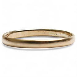 Two 9ct gold wedding bands, hallmarked