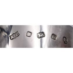 Modern limited edition silver goblet, commemorating Queen Elizabeth II silver jubilee, of plain form with gilded interior, applied Royal coat of arms to body and engraved 'The Queen's Silver Jubilee 1952-1977' upon knopped stem and circular spreading foot, limited edition no. 320/1000, hallmarked A T Cannon Ltd, Sheffield 1977, boxed with certificate, goblet H12.8cm