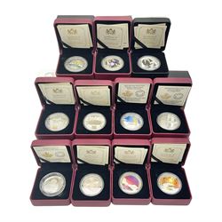 Eleven Royal Canadian Mint fine silver t