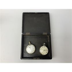 Silver hallmarked pocket watch case, together with two pocket watches, etc. 