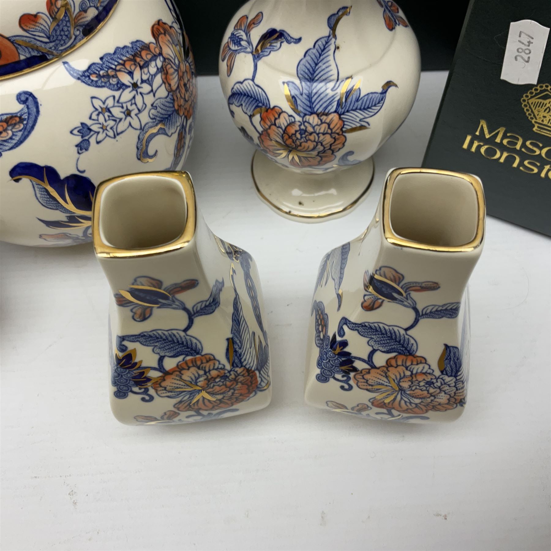 Masons Ironstone Cathay pattern ceramics, including vases, jugs, trinket boxes and trinket dishes, many in original boxes