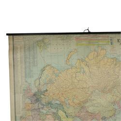 The Scarborough Company (London c.1907): 'Scarborough's Map of the World', double-sided rolled map on waxed silk, showing North America and South America recto, and Europe, Asia, Africa and Australasia verso, 101cm x 101cm