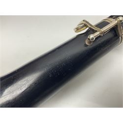 F. Buisson Dallas London oboe, serial no.5434; Boosey & Hawkes Lafleur clarinet, serial no.807004; and incomplete Boosey & Hawkes Regent clarinet, serial no.372169; each in fitted carrying case (3)