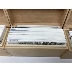 Coins and stamps, including The Royal Mint Great Britain 1970 coin set in plastic holder, 2006 'Brunel' coin cover containing two commemorative two pound coins, Alderney 2006 sterling silver proof five pounds, two 2007 five pound coins in card folders, two limited edition mint first class stamp sheets each comprised of ten first class stamps, various first day covers many with special postmarks housed in 'Royal Mail' boxes etc