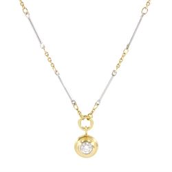 Pritvi Jewels Created Round Cut White Diamond 925 Sterling Silver 14K Yello Jovivi 7 Chakra Gemstone Reki Healing Crystal Necklace Round
