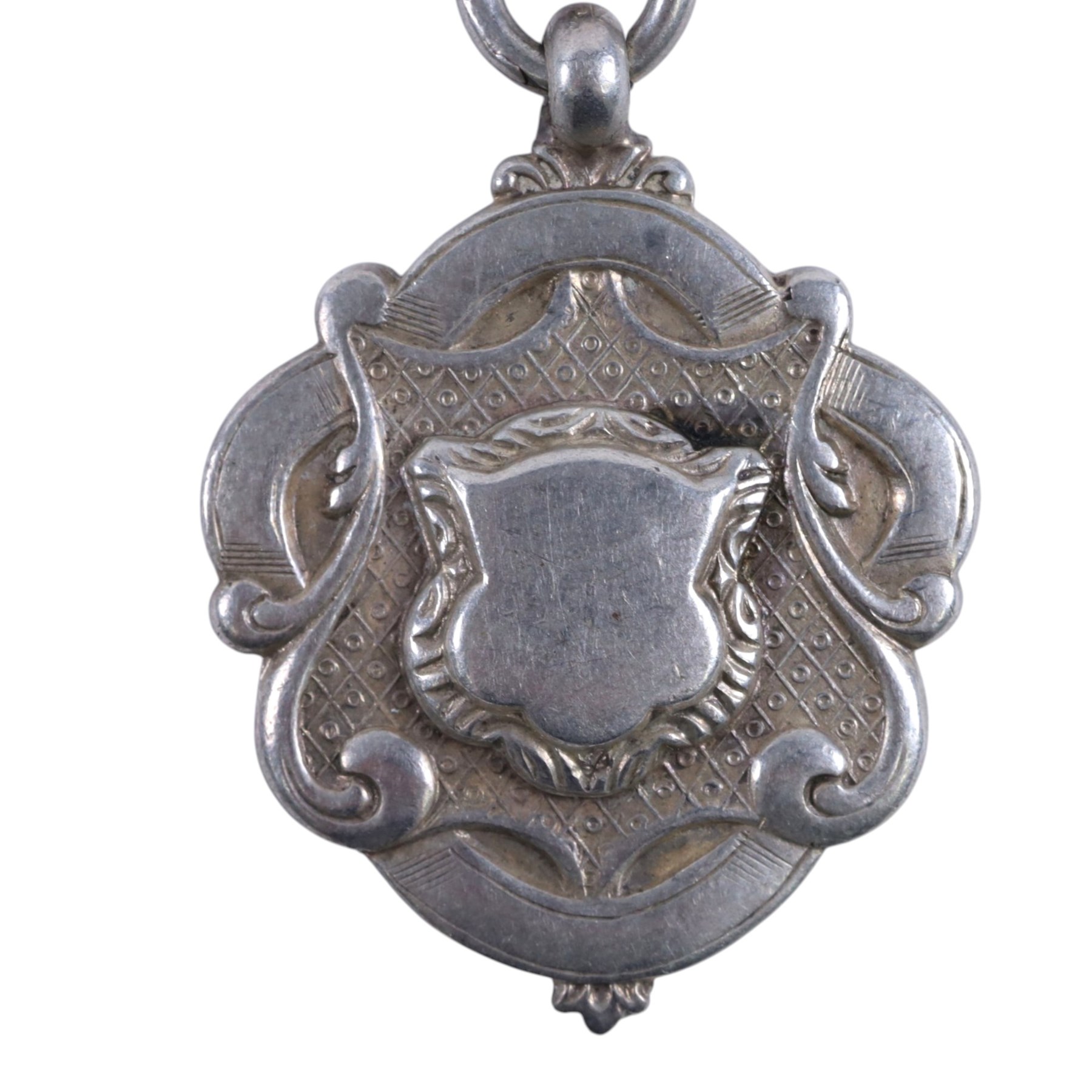 Two early 20th century silver watch chains, links hallmarked