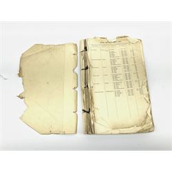 White Star line SS 'Titanic' - Proceedings Before The Right Hon. Lord Mersey, with Rear Admiral The Hon. S.A. Gough-Calthorpe C.V.O., R.N., et al. On a formal investigation ordered by the Board of Trade into the loss of the SS 'Titanic'. In the Wreck Commissioner's Court May/June 1912. Published by HMSO London. Unbound with hand written paper cover titled 'Evidence Given At 'Titanic' Inquiry 1st to 18th days. Incomplete - missing days 1 to 4 in list of witnesses, day 18 missing pp.503-506, appendix inserted between days 17 and 18. A rare and interesting part copy of the proceedings with unique annotations in many page margins. The first day title page is named in ink 'Mrs. Robinson', presumably Mrs. Annie Robinson First Class Stewardess and survivor, whose examination was on the eleventh day and which is partly highlighted in red pencil. The first eleven days also contain various pencil marginalia, hand unknown, together with a pencil cross-section drawing of the ship, with references to the pre-voyage fire and the engineers. The title pages of the twelfth day to the eighteenth day are all named in ink 'Mr. Boyle', referring to Alexander Boyle, with the twelfth day also bearing his professional stamp as 'Engineer Surveyor In Chief 23rd May 1912 Board of Trade'. No marginalia is found on days 12 to 18.