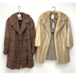 Vintage blonde mink fur coat and a Vintage Coney coat retailed by Capstick & Hamer (2)
