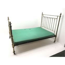 Victorian brass bed stead with base