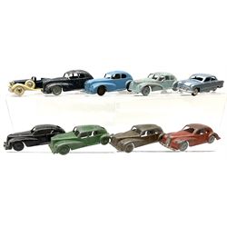 Various Makers - fourteen unboxed and playworn early die-cast models comprising seven by Kemlow/Automec including Pickfords Removal van, two grit spreaders and open back lorry; Buccaneer Bentley open top tourer; Betal friction-drive car and another; two Kembo cars; Lemeco Ford 1950 Sedan; and incomplete Lemeco Bristol 1939 tourer for assembly (14)