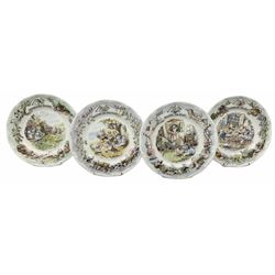 Four boxed Royal Doulton Brambly Hedge plates, comprising Dining by the Sea, Homeward Bound, Meeting on the Sand, and Rigging the Boat. 