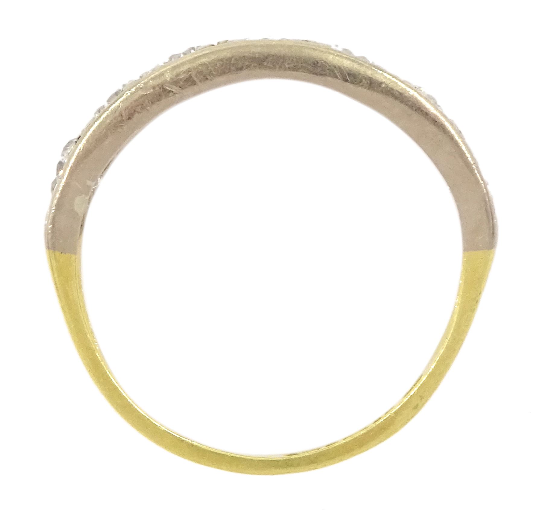 18ct gold seven stone round brilliant cut diamond half eternity ring, London 1991, total diamond weight approx 1.15 carat