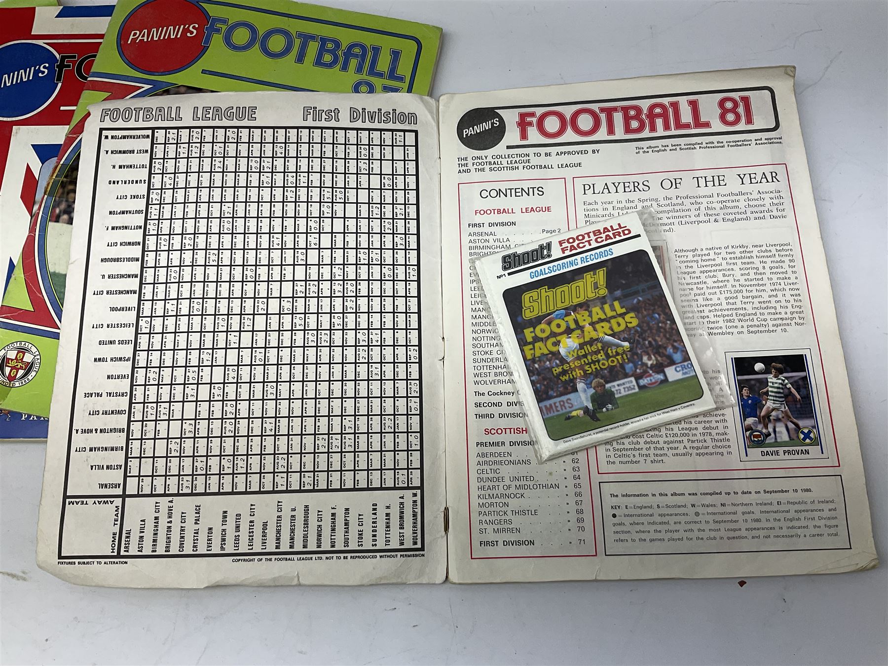 Four 1980s Panini's Football sticker albums for 1981,1983, 1984 & 1985