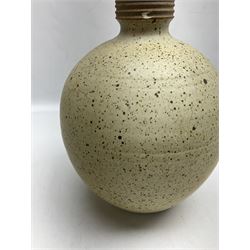 David Lloyd Jones (1928-1994): Stoneware vase of globular form with speckled glaze and impressed LJ seal mark, H29cm