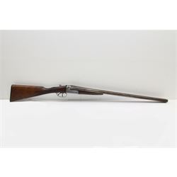 SHOTGUN CERTIFICATE REQUIRED - English 12-bore double trigger side by side double barrel shotgun serial no. 147696 