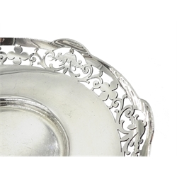 Silver dish by Barker Ellis Silver Co, Birmingham 1974, silver pedestal dish by E H P Co Ltd, Sheffield 1975 and one other, approx 14.2oz