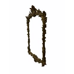 Gilt plaster framed wall mirror, decorated with acorns
