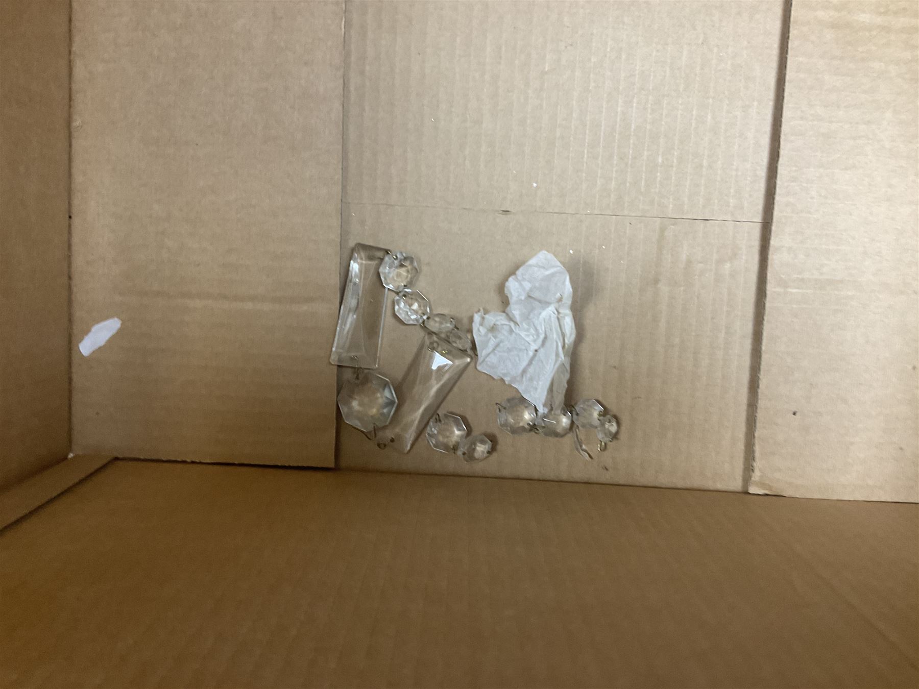 Pair of Marks and Spencer adjustable wall lights, together with a glass chandelier