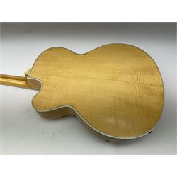 Hofner President semi-acoustic guitar with pearline mounts L104cm, in carrying case