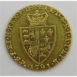  George III 1791 gold 'spade' Guinea, fifth head  